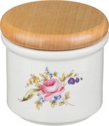 Банка для пищевых продуктов мейсенский букет диаметр=10 см. высота=9 см. 