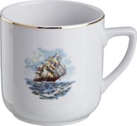 Кружка корабль 500 мл. высота=10 см.