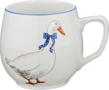 Кружка гуси 350 мл. высота=8 см. 