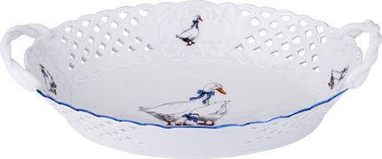 Фруктовница гуси 31*20 см. высота=7 см. 