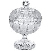 Конфетница с крышкой на ножке 500pk диаметр=11,5см. высота=16,5см
