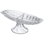 Менажница 2-х секционная на ножке 500pk 36*14,5см. высота=12,5см.