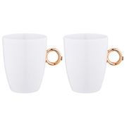 Набор кружек из 2 шт. золото 300 мл