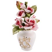 Декоративная корзина с цветами 10*10 см. высота=14 см. 