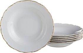 Набор суповых тарелок из 6 шт. офелия 662 диаметр=23 см.