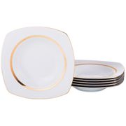 Набор суповых тарелок тетра 004 из 6 шт. 23*23 см.