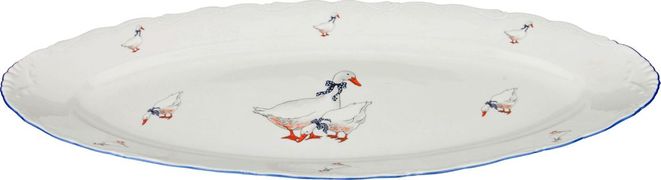 Овальное блюдо гуси 60*25 см.