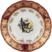 Суповая тарелка охота красная диаметр=23 см. в ассортименте без упак.