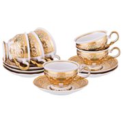 Чайный набор  на 6 персон 12 пр. анжелика 200 мл высота=6,5 см (кор=1набор.)