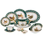 Столовый сервиз  на 6 персон 26 пр. охота зеленая