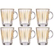 Набор кружек из 6 шт. gold-ville 300 мл. высота=10 см.