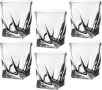 Набор стаканов для виски из 6 шт.квадро 340 мл. высота=10 см. (кор=4набор.)