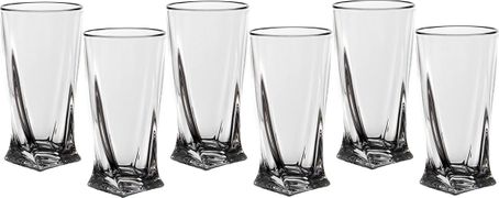 Набор стаканов для сока из 6 шт.квадро 350 мл.  высота=15 см. (кор=4набор.)