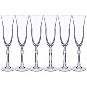 Набор бокалов для шампанского из 6 шт. parus 190 мл. высота=26 см. (кор=8набор.)