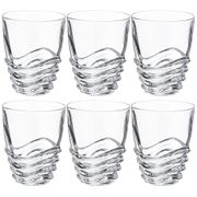 Набор стаканов для виски из 6 шт. wave 280 мл. высота=11см.
