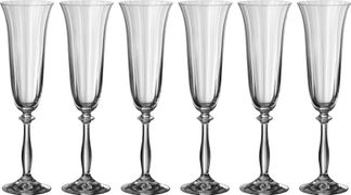 Набор бокалов для шампанского из 6 шт. анжела оптик 190 мл высота=24 см (кор=8набор.)