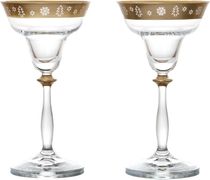 Набор подсвечников из 2 шт.новогодний диаметр=10 см. высота=19 см. (кор=1набор.)