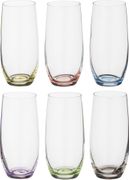 Набор стаканов для воды из 6 шт. rainbow 350 мл высота=15 см (кор=8набор.)