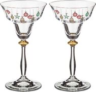 Набор подсвечников из 2 шт.елочные игрушки диаметр=10 см. высота=19 см. (кор=1набор.)