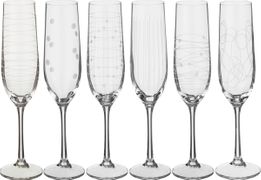 Набор бокалов для шампанского из 6 шт.elements/ viola mix 190 мл. высота=24 см.
