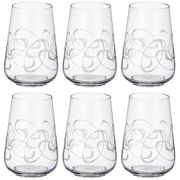 Набор стаканов из 6 шт.sandra 380 мл. высота=12 см. (кор=8набор.)