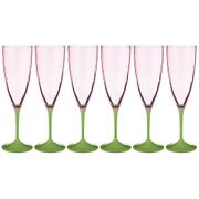 Набор бокалов для шампанского из 6 шт. kate optic 220 мл. высота=23 см (кор=8набор.)