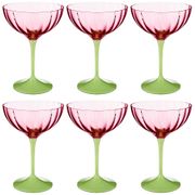 Набор бокалов для коктейлей из 6 шт. kate optic 210 мл. высота=15,5 (кор=8набор.)