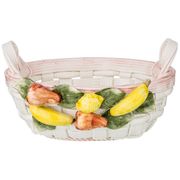 Корзина декоративная овальная фрукты 26х21х14 см.