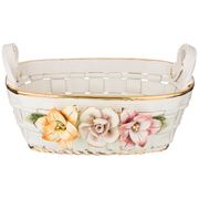 Корзина декоративная овальная цветы 35х26х18 см.