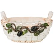 Корзина декоративная овальная ветка оливы 26х21х14 см.