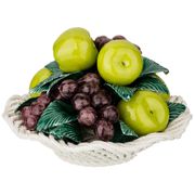 Декоративное блюдо с яблоками и виноградом диаметр=27 см. высота=20 см.