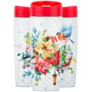 Термокружка agness с кнопкой-стоппером коллекция торжество 380мл (кор=24шт.)