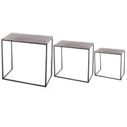 Комплект подставок интерьерных из 3-х штук 53*28*53/48*25*48/43*23*43 см (кор=1комп.)