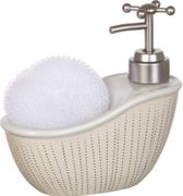 Комплект:дозатор для моющего средства+губка 15*7*15 см.300 мл. (кор=36комп.)