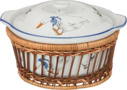 Блюдо с крышкой гуси 1200 мл диаметр=18 см высота=8 см (кор=8шт.)