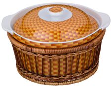 Блюдо с крышкой 1500 мл диаметр=20 см высота=12 см (кор=8шт.)