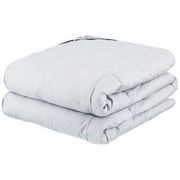 Одеяло хюгге 205*140 см теплое пух серого гуся премиум,волокно микробол,сатин