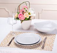 Плейсмет фьюжн 33*48см цвет: белый/золото, 100% хлопок