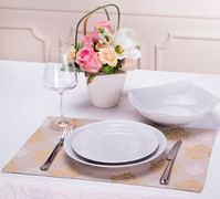 Плейсмет барокко 33*48см цвет: беж/золото/серебро, 100% хлопок