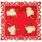 Салфетка колокольчики на красном 35*35 см (кор=400 шт)
