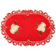 Салфетка колокольчики на красном овал 30*45 см (кор=400 шт)