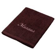 Полотенце махровое 50*90см михаил , 100% хлопок , коричневый