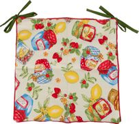 Сидушка на стул  варенье, 40х40см, х/б 50%п/э 50% 