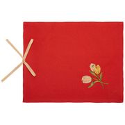 Плейсмет праздничный букет 30х40см, 100% хб, красный