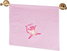 Полотенце махровое кошка-балерина 50х90см , 100% хлопок,розовое
