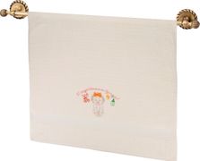 Полотенце махровое с рождением доченьки 70х140см , 100% хлопок,шампань