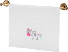 Полотенце махровое азбука-зебра,белое,50х90,вышивка