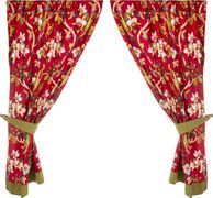 Комплект штор 2 шт с прихватами парадиз 100*175 см, 100% хлопок,красный