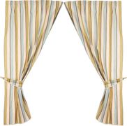 Штора кухонная с подхватами 100*180 см из 2шт фрутта 100% х/б,полоска п/лен