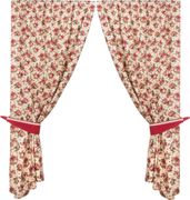Штора с подхватами 145*250 см из 2шт розовый сад 100% х/б